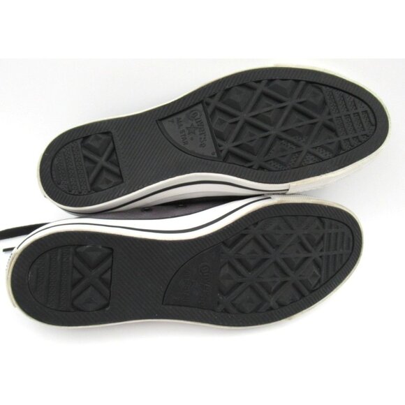 CONVERSE All Star Metallic Gray Leather Chuck Taylor Sneakers 544924C Shoes Sz 9 - Picture 7 of 7